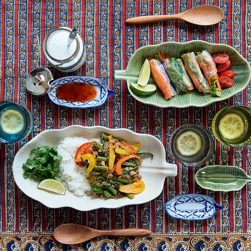 マイセン　ハンドル付きリーフトレイ　リーフ型　皿　ドラゴン　鳳凰　吉祥文 マイセン ハンドル付きリーフトレイ リーフ型 皿 ドラゴン 鳳凰 吉祥文