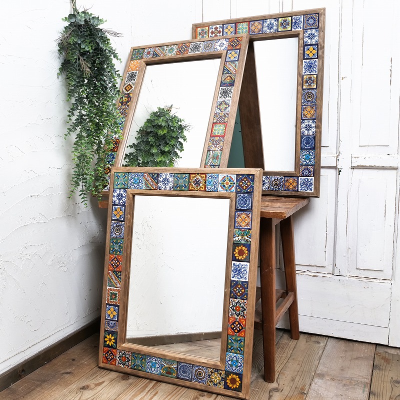 メキシコタイルミラー【送料1000円込】｜マライカ公式通販