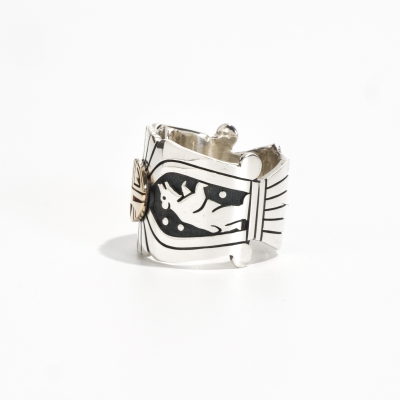 24号 ゲーリー&エルシーヨヨキ 14金サンフェイス オーバーレイ リング