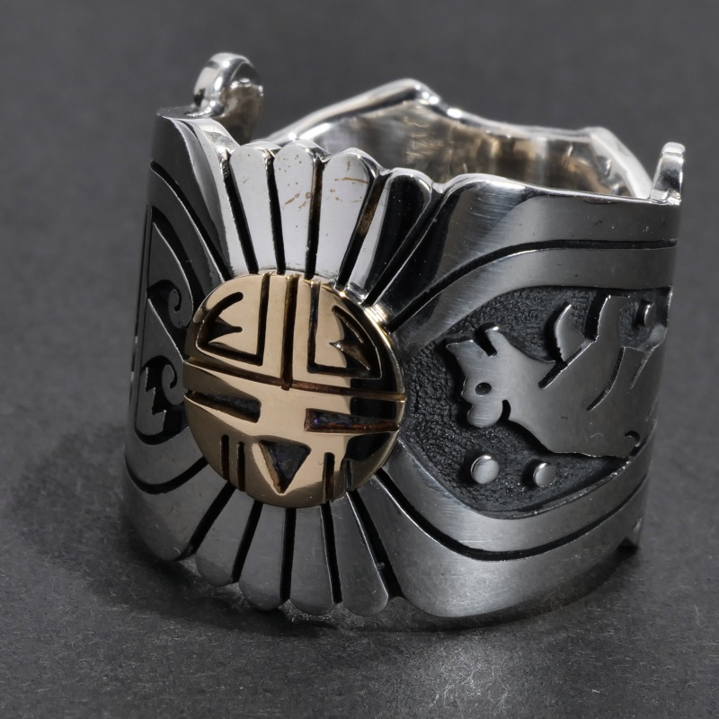 24号 ゲーリー&エルシーヨヨキ 14金サンフェイス オーバーレイ リング