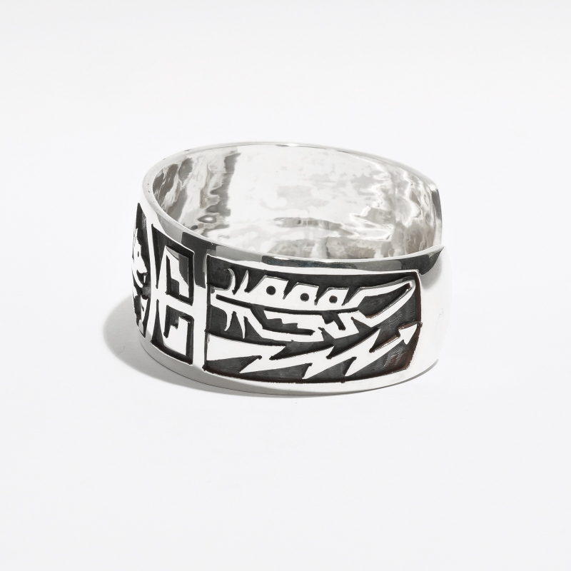ホピ族 バングル オーバーレイ 172mm ベア パットテワウィナ ベアパウ