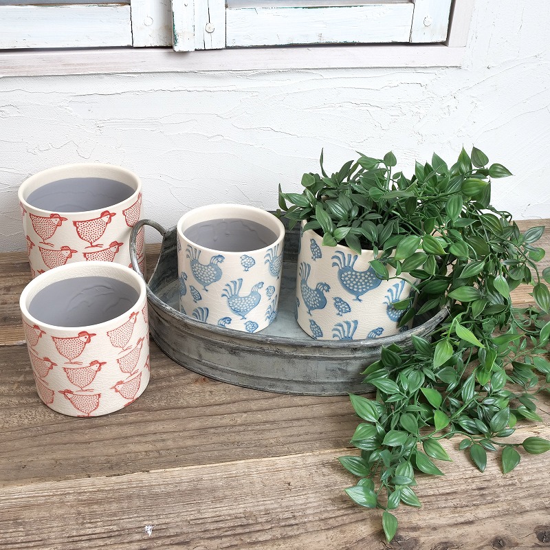 トリスタンプセラミックプランター 植木鉢 4.5号鉢｜マライカ公式通販