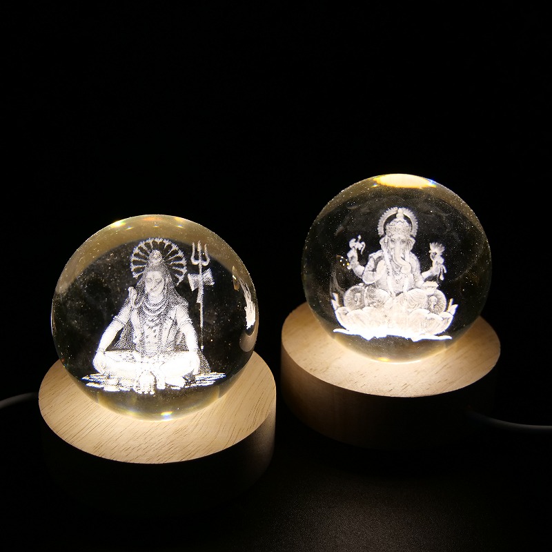 3Dクリスタルボール シヴァ 回転式｜マライカ公式通販