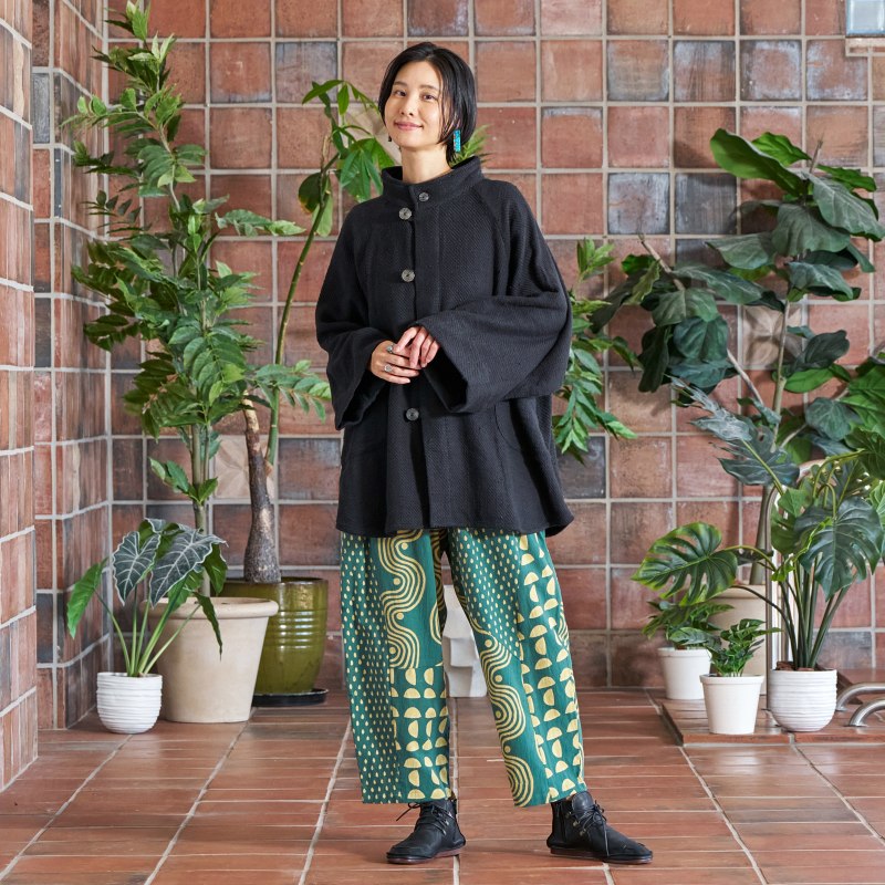 コットン厚手ポンチョジャケット｜マライカ公式通販