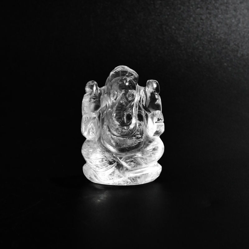 インド産 ヒマラヤ水晶ガネーシャ彫刻｜マライカ公式通販