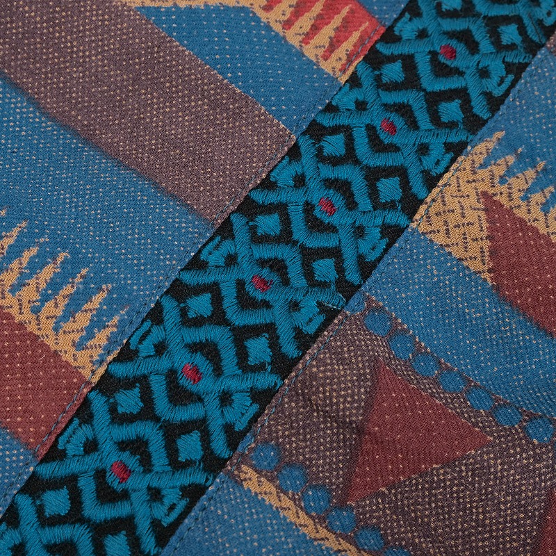 コットンストライププリント×刺繍ブラウス｜マライカ公式通販