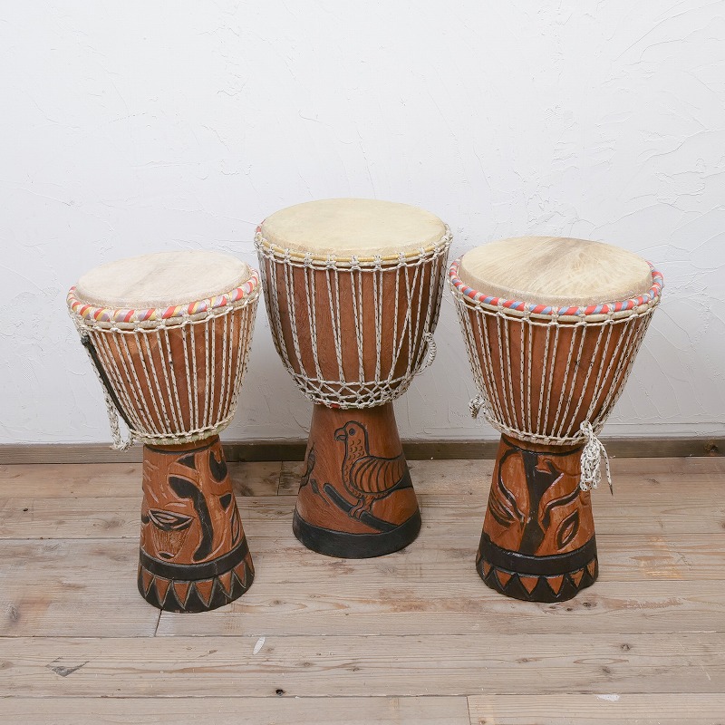 3本セット 西アフリカパーカッション 本場のセネガル産 ジャンベ レアな蛇革 Amazon | Nicheez ジャンベ アフリカンドラム djembe 打楽器