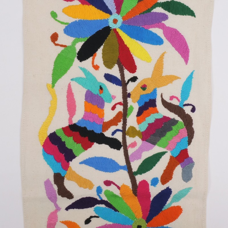 オトミ刺繍タペストリー 192.5cm×22cm｜マライカ公式通販