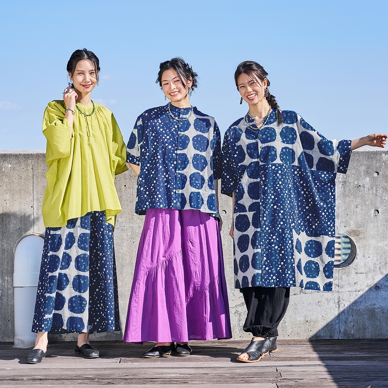 【ぴこ&舞双 ✨】❤️ Maglie par ef-de✨ワンピース ダブドットプリント前あきワンピース｜マライカ公式通販