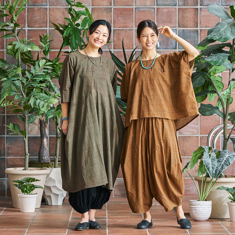 コットンハンドブラッシング変形ワンピース｜マライカ公式通販