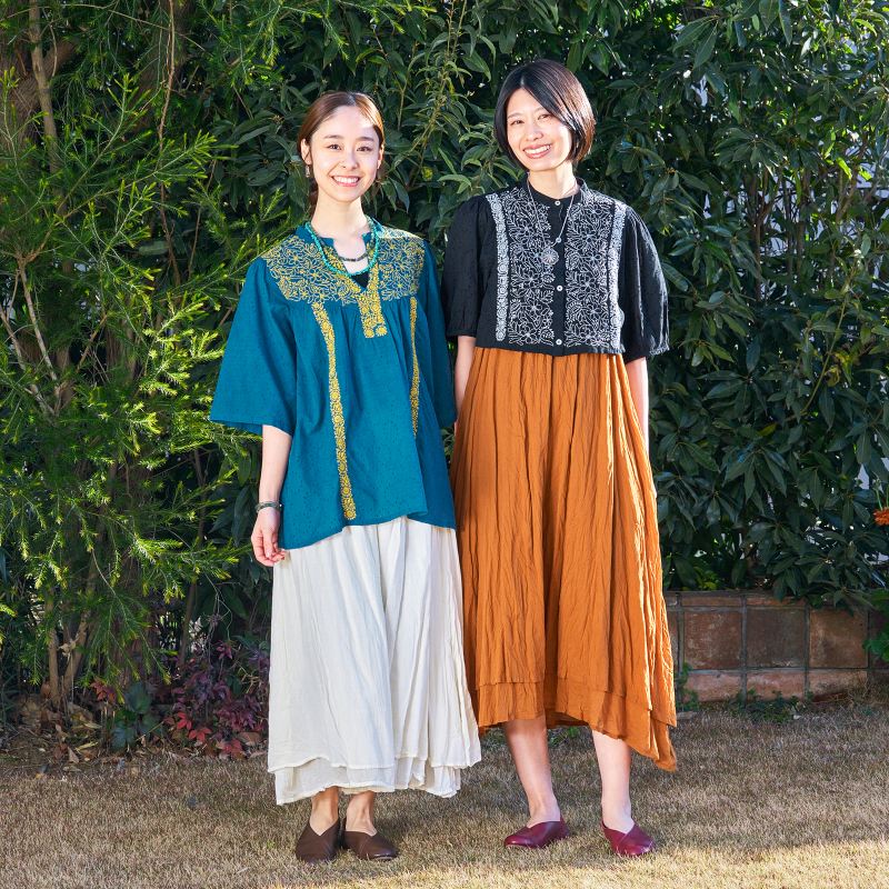 ラクノウ刺繍チュニックプルオーバー｜マライカ公式通販