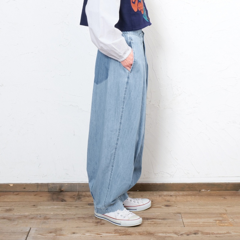 超希少！USA製　70S Hansabrantaデニムダウン　XL 早い物勝ち WEB限定品】 ランダムタックデニムパンツ｜マライカ公式通販