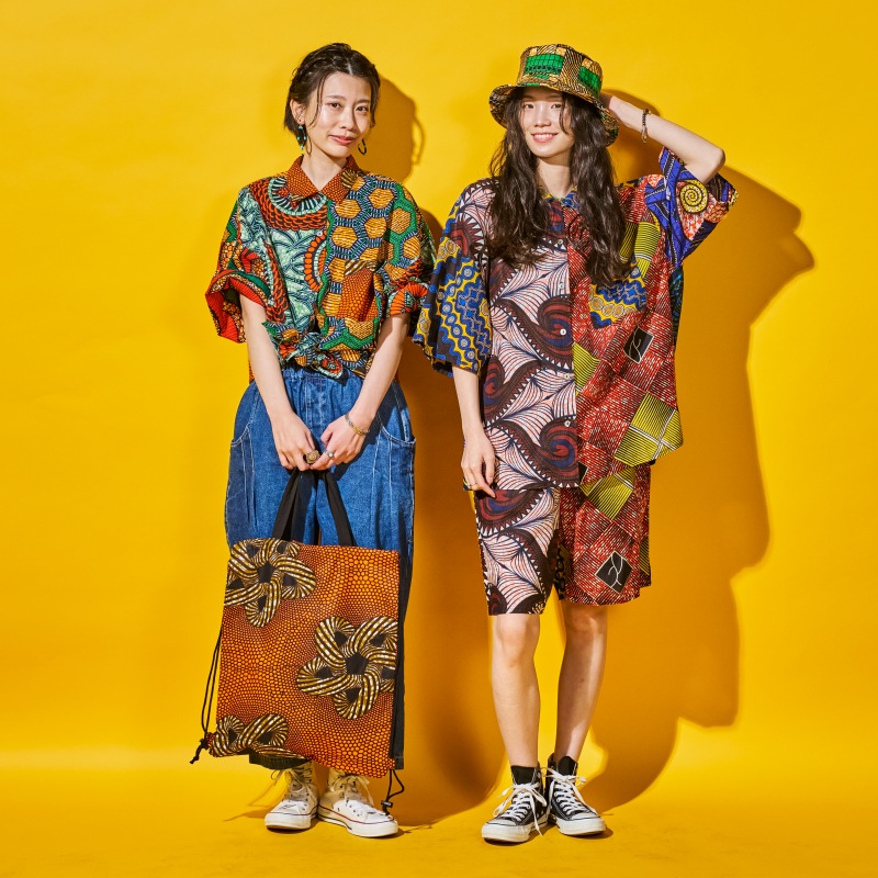 アフリカ布　アフリカンワックスプリント　キャミサロペット　パンツ　シャツ Re stock アフリカンプリントのスカート、サロペット、シャツ